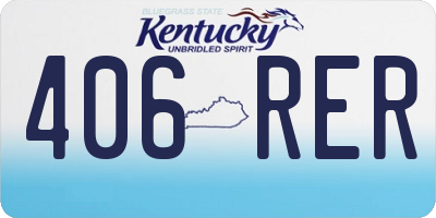 KY license plate 406RER