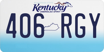 KY license plate 406RGY
