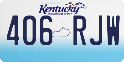 KY license plate 406RJW