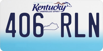 KY license plate 406RLN
