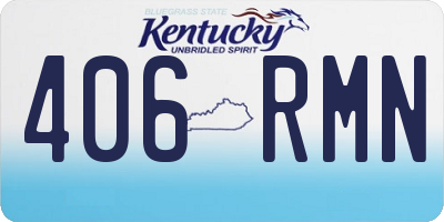KY license plate 406RMN