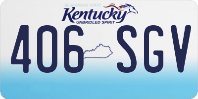 KY license plate 406SGV
