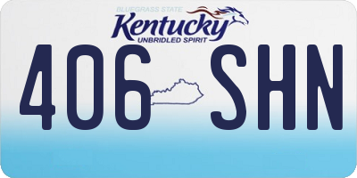KY license plate 406SHN
