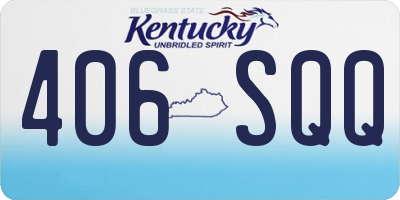 KY license plate 406SQQ