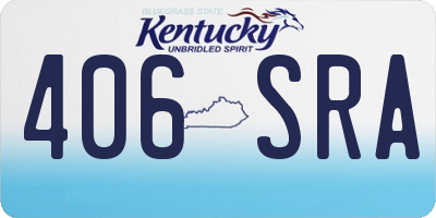 KY license plate 406SRA