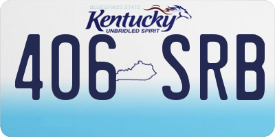KY license plate 406SRB