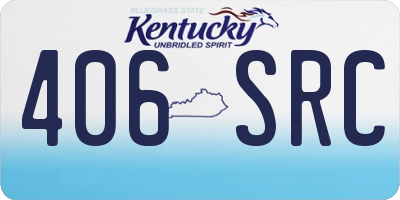 KY license plate 406SRC