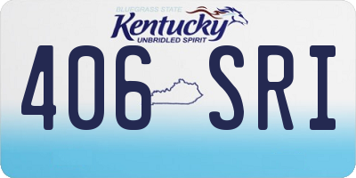 KY license plate 406SRI