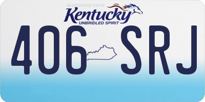 KY license plate 406SRJ