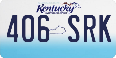 KY license plate 406SRK