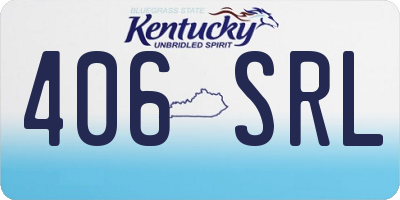 KY license plate 406SRL