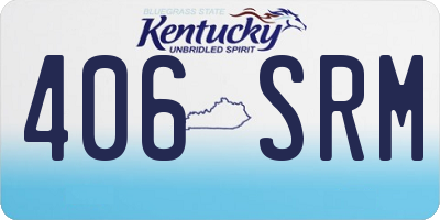KY license plate 406SRM