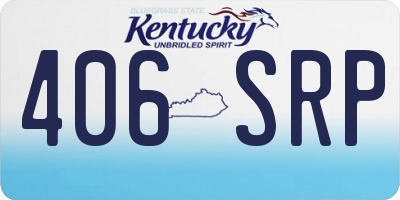 KY license plate 406SRP
