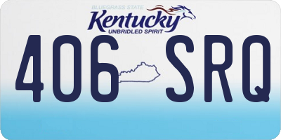 KY license plate 406SRQ