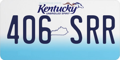 KY license plate 406SRR