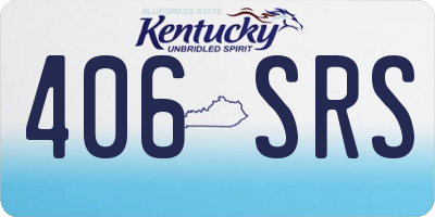 KY license plate 406SRS