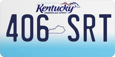 KY license plate 406SRT