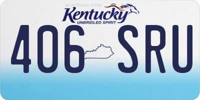 KY license plate 406SRU