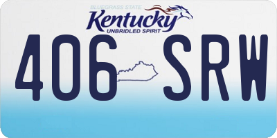 KY license plate 406SRW