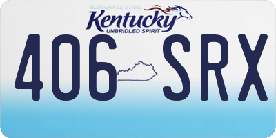 KY license plate 406SRX