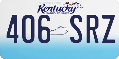 KY license plate 406SRZ