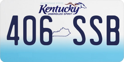 KY license plate 406SSB