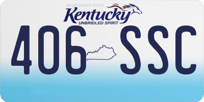 KY license plate 406SSC