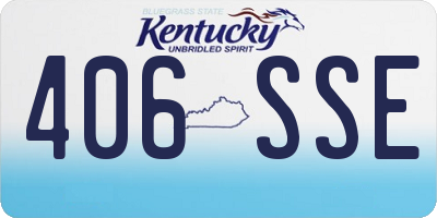 KY license plate 406SSE