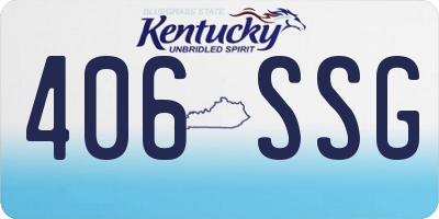 KY license plate 406SSG