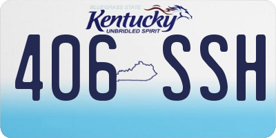 KY license plate 406SSH