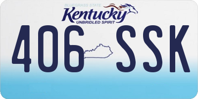 KY license plate 406SSK
