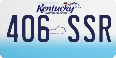 KY license plate 406SSR