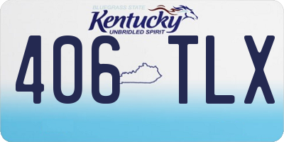 KY license plate 406TLX