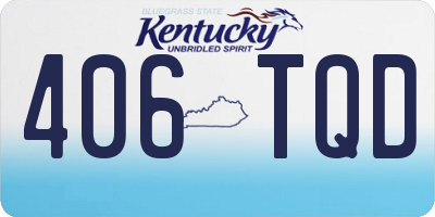 KY license plate 406TQD