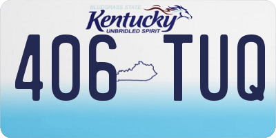 KY license plate 406TUQ