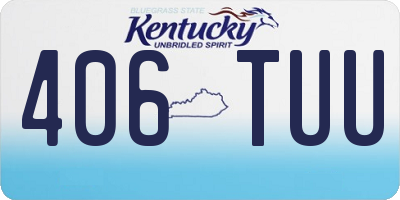 KY license plate 406TUU