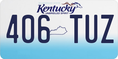 KY license plate 406TUZ