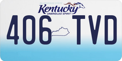 KY license plate 406TVD