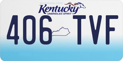 KY license plate 406TVF