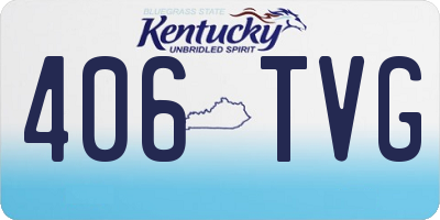 KY license plate 406TVG