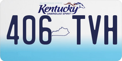 KY license plate 406TVH