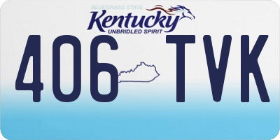 KY license plate 406TVK