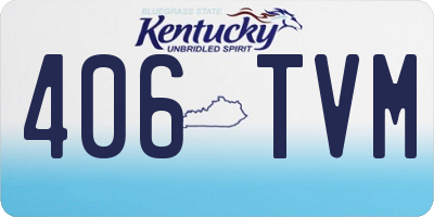 KY license plate 406TVM
