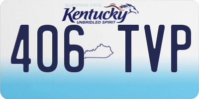 KY license plate 406TVP