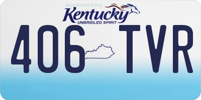 KY license plate 406TVR