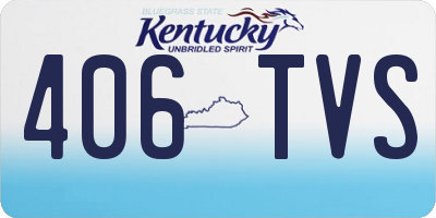 KY license plate 406TVS