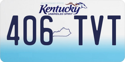 KY license plate 406TVT