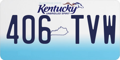 KY license plate 406TVW
