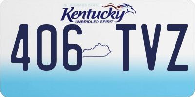 KY license plate 406TVZ