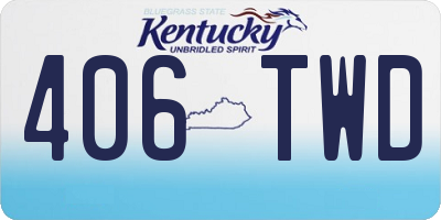 KY license plate 406TWD